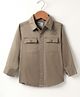 Ruff Twill Woven Full Sleeves Solid Color Shirt - Tan
