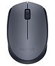 Logitech M170 Wireless Mouse, 2.4 GHz with USB Mini Receiver, Optical Tracking, 12-Months Battery Life, Ambidextrous PC/Mac/Laptop - Grey/Black