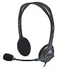 Logitech H111 Wired On Ear Headphones With Mic Black
