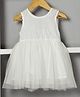 Budding Bees Sleeveless Sequins Embellished Dress - White