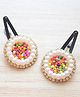 Pretty Ponytails Pearls & Beads Embellished Snap Clips - Multi Colour