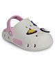 LIBERTY Space Theme Applique Detailed Perforated Clogs - Off White