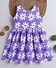 Twetoons Knit Sleeveless Frock With Floral Print - Lavender