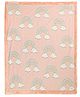Pluchi Rainbow Bubblegum Pink Color Knitted Blanket with Faux Fur Back for Babies
