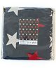 Pluchi Night Sky Full of Star Navy, Red & Natural Color Cotton Knitted Throw / Ac Blanket For Kids For Use In All Seasons