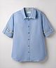 Kookie Kids Cotton Oxford Full Sleeves Solid Shirt - Light Blue