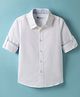 Kookie Kids Cotton Woven Full Sleeves Solid Color Oxford Shirt - White