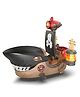 NEGOCIO Educational Toy Battery Operated Light-up Sharks Shape Pirate Ship With Sound Electric Boat Toy for Kids- PACK OF 1- COLOR MAY VARY