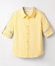 Kookie Kids Cotton Oxford Full Sleeves Solid Shirt - Yellow