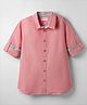 Kookie Kids Cotton Oxford Full Sleeves Solid Shirt - Pink