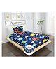 Filymore Kids Elastic fitted Dinosour Theam single bedsheet with one pillow cover made with pure microfiber(bedsheet size 72x36)(pillow size 17x27)(colour-Blue)