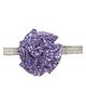 Aye Candy Floral Applique Detailed Sequins Embellished Headband - Lavender