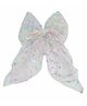 Aye Candy Bow Applique Detailed Sequins Embellished Alligator Hair Clip - White