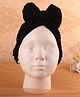 KIDLINGSS Swirl Textured Bow Applique Detailed Turban Cap - Black