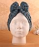 KIDLINGSS Bow Applique Detailed Striped Turban Cap - Blue