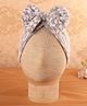 KIDLINGSS Knitted Bow Applique Detailed & Self Designed Turban Cap - Grey