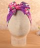 KIDLINGSS Knitted Bow Applique Detailed & Floral Designed Turban Cap - Purple