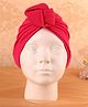 KIDLINGSS Textured Knot Applique Turban Cap - Dark Pink