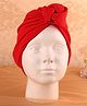 KIDLINGSS Textured Knot Applique Turban Cap - Red
