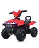Kidsmate Falcon ATV Electric Ride-On Car for Kids | 4-Wheel, 6V 4.5Ah Rechargeable Battery Car for Kids | RGB LED Lights, USB Music, Horn & Forward/Reverse Motion | Fun Ride for Kids Ages 2-5Y - Red
