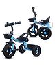 Kidsmate Foldable Tricycle for Kids | Sturdy & Durable Baby Trikes with Storage Basket, Cushion Seat & Safety Belt | Baby Tricycle for 1-4 Years Boys & Girls | Weight Capacity Upto 30kg (Blue)
