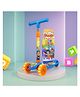Kidsmate Chota Bheem Kick Scooter for Kids | 4-Level Height Adjustable & LED PVC Wheels | Non-Slip Wide Deck with Strong Push Brake Kids Scooter For Age 3+ Yrs | Max User Weight 50Kg - Blue