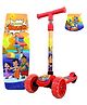 Kidsmate Chota Bheem Kick Scooter for Kids | 4-Level Height Adjustable & PVC Wheels | Non-Slip Wide Deck with Strong Push Brake Kids Scooter For Age 3+ Yrs | Max User Weight 50Kg - Red