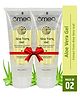 Omeo Aloe Vera Gel for Face & Hair | Smooth, Nourished & Moisturized | 100% Organic, Help to Reduce Pimples, Non-Sticky, Pack of 2 - 100 ml Each