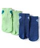 Babyoye Cotton Bamboo Fur Knit Socks with Heart Design Pack of 2 - Navy Blue & Light Green