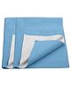 Trance Home Linen Supersoft Soft Extra Absorbent Water Proof Baby Dry Sheet for Kids- Medium Pack of 2 - Sky Blue