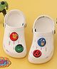 Yellow Bee Marvel Avengers Jibbitz Applique Detailed Perforated Clogs - White