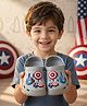 Yellow Bee Marvel Solid Perforated Avengers Clogs With Shield & Captain America Charms - Grey