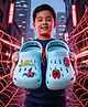Yellow Bee Marvel Solid Perforated Avengers Clogs With Web & Spider Man Charms - Light Blue