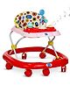 Mee Mee Baby Walker With 3 Level Adjustable Height | with Musical Tray, Detachable Food Tray, 360 Wheels and Comfortable Cushion, BIS Certified | Baby Activity Walker For 6 - 18 Months, Upto To 15 Kg - Red