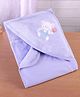 Simply Terry Cotton Knit Teddy Bear Embroided Hooded Towel L 80 x B 77 cm - Lavender