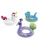 ARCADE TOYS Inflatable Swim Ring Float with Handles PVC Cartoon Animal Baby Pool Tube for Boys & Girls (3+ Years),(Any 1 Random Design may vary)