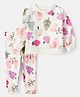 Carter's Knit Full Sleeves Winter Wear Sweatshirt & Pant Set With Butterfly Print - Ivory
