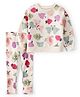 Carter's Knit Full Sleeves Winter Wear Sweatshirt & Pant Set With Butterfly Print - Ivory