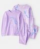 Carter's Knit Full Sleeves Co-ord Night Suits Set With Unicorn Print Pack of 2 - Purple
