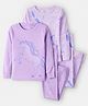 Carter's Knit Full Sleeves Co-ord Night Suits Set With Unicorn Print Pack of 2 - Purple