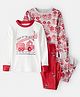 Carter's Knit Full Sleeves Co-ord Night Suits With Vehicle Print Pack of 2 - Red