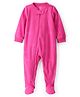 Carter's Full Sleeves Footed Sleepsuit with Bow Print - Dark Pink