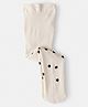 Carter's Knit Footed Tights with Polka Dots Design - White