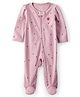 Carter's Knit Full Sleeves Footed Sleepsuit With Strawberry Print - Pink