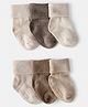 Carter's Knit Ankle Length Solid Color Socks Pack of 6 - Light Brown & Brown