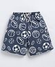 Kidcity Soft Cotton Loopknit Football Printed Shorts - Navy