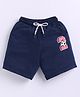 Kidcity Soft Cotton Loopknit Football Printed Shorts - Navy Blue