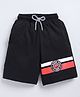 Kidcity Cotton Sinker Life Is Good Text Patch Detailed Shorts - Black