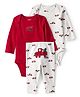 Carter's Knit Full Sleeves Onesies with Leggings &  Truck Print - Red