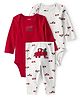Carter's Knit Full Sleeves Onesies with Leggings &  Truck Print - Red